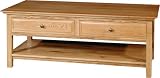 Yorke Solid Oak Coffee Table With Drawers