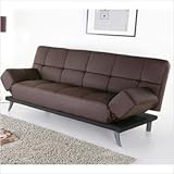 Plush Leather Convertible Sofa Leather: White Plush Leather Convertible Sofa Leather: White