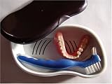 Denture Storage and Cleaning Kit (White Case)