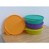 Tupperware Microwave Cereal Bowl Set. Rainbow Colors
