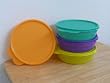 Tupperware Microwave Cereal Bowl Set. Rainbow Colors