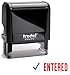 Trodat 4912 Rectangle Stock 2 Colors Self Inking Rubber Stamp with Entered with Pic