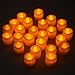 Set of 24 Flickering Flameless LED Candle Light Tea light Amber Yellow for Wedding Party Club Decor in White LD009