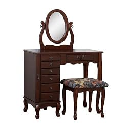 Powell Heirloom Cherry Jewelry Armoire Vanity