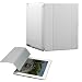 KHOMO DUAL CASE: White Polyurethane Smart Cover FRONT + White Poly-carbonate BACK Protector for Apple iPad 2