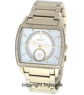DKNY Women's Crystal Accented Gold-Tone Stainless Steel Watch #NY4575