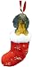 Santa's Little Pals Black Dachshud Stocking Christmas Ornament