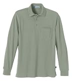 Men's One-pocket Long Sleeve Pique Polo Shirt