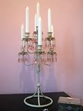 Candelabra Cream with Pink Droppers