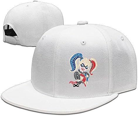 REBORN Harley Quinn Letter Logo Baseball Hat Cap White