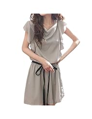 Sexy  Belted Chiffon/Georgette  Dress With Ruffles