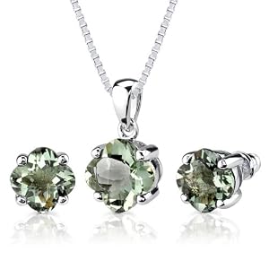 Classic Excellence: 6.50 carat Checkerboard Lily Cut Green Amethyst Pendant... by