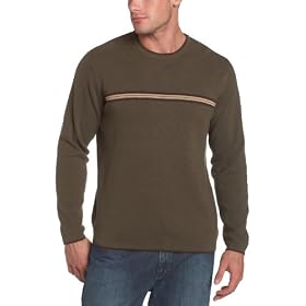 Geoffrey Beene Men's Chest Stripe Crewneck Sweater