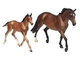 Breyer B1474 Traditional 1:9 Scale Gg Valentine and Heartbreaker Champion Hunter Mare and Her Foal Resin Horse SetIMAGE