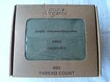 King Size Olive Green Certified Pure Organic Cotton 600 TC Thread Count 4 pc. Sheet Set