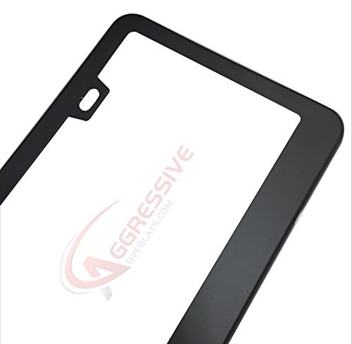 Matte Black License Plate Frame Tag Registration w/ Hardware screws &amp; caps - Aggressive Overlays (Matte Black)