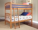 City Park Kids Bunk Bed Rails, Ladder, Slats In Cherry Finish by Standard F ....