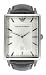 Emporio Armani Mens Black leather Strap Watch