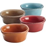 Rachael Ray 4-Piece Cucina Stoneware Dipping Cup Set, Assorted