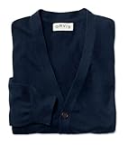 Cotton/Cashmere Cardigan, Dark Navy, Medium