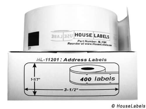 HouseLabels Brother-Compatible DK-1201 Address Labels (1-1/7