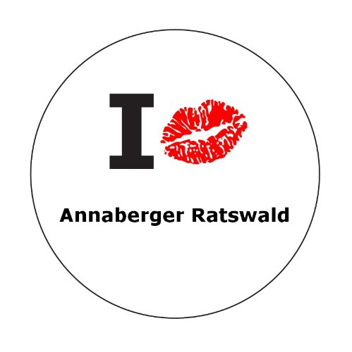 I kiss Annaberger Ratswald Aufkleber - 6cm
