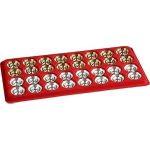 Angelina 24K Gold Silver Plated Backgammon Checkers From Italy by 