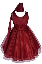 Girls Knee Length Flower-Girl Dress/Pageant Dress/Wedding Dress 