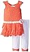 Little Lass Baby Girls' Bow Back Textured Dot Top and Capri Set