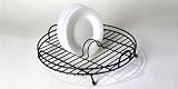 Black Plastic Coated Circular Dish Drainer
