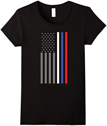 Women's Russian American Solidarity T-Shirt - 2 Flags as 1 Russia US Medium Black