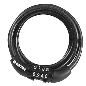 Black Dog 55194 Combination Cable Lock, 4 Foot x 1/4 Inch