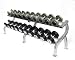 This Commercial quality rack holds Pro Style Dumbbells only!