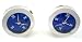 Silver Round Clock Watch Cufflinks w/Gift Box