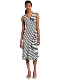 Suzi Chin Women's Sleeveless Dress,Navy/White,8