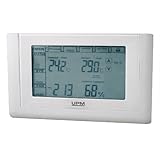 UPM THM701 24-Millivolt Low Voltage Central Heating/Cooling 7-Day Programmable Touch Screen Thermostat, White