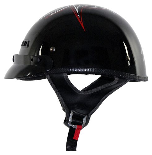 Vega XTS Red, White and Grey Perewitz Pinstripe X-Small Half Helmet
