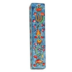 Large Wooden Mezuzah - Oriental MZL-7