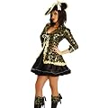 LH-Dessous -11286 "BIG SET" Gr��e M. 5-teiliges Piratenkost�m aus hochwertigem Brokat, bestehend aus lang�rmligen Gehrock+ Hut+ Petticoat-Minikleid+ 2 Stulpen