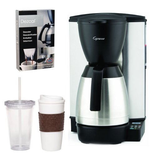 Capresso 48505 MT600 Plus 10Cup Programmable Coffee Maker with Thermal Carafe + Coffee Mug