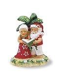 Hawaiian Caroling Clauses Christmas Ornament with Singing Santa & Mrs. Claus