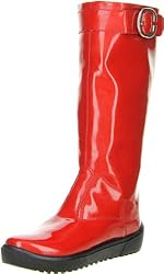 San Bernardo Damen Winterstiefel Sommerstiefel Lack-Optik rot, Größe:39;Farbe:Rot