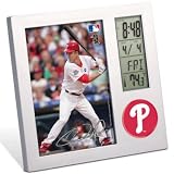 Philadelphia Phillies Chase Utley Digital Desk Clock And Photo Frame