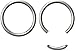 Forbidden Body Jewelry Pair of 2 Rings: 16g 3/8 Inch Surgical Steel Seamless Segment Hoop Rings
