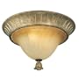 Thomas Lighting M2811-23 Two Light Flush Mount, Colonial Bronze and Artisan Bronze Finish with Hand Painted Blown Glass
