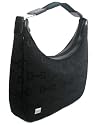 Gucci 211524 FBOEN 1040 Black Horsebit Fabric Handbag