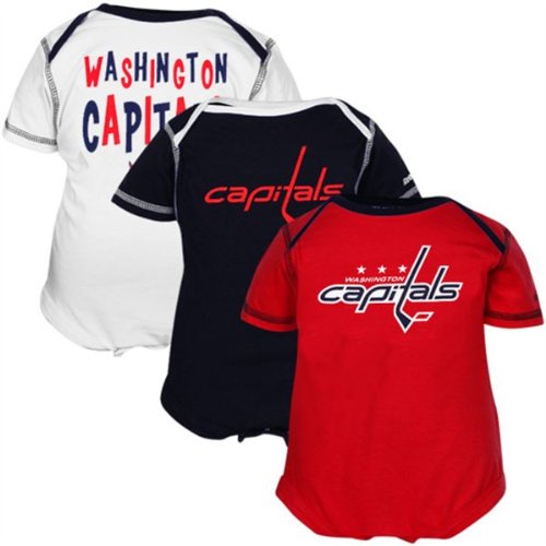 Washington Capitals Reebok 3-Pack Newborn Onesie Set (6-9 Months)