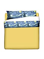 Tele d'autore by MANIFATTURE COTONIERE Juego De Sábanas Van Gogh Notte Stellata (Azul/Multicolor)