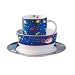 Ciroa Miniamo Space 3 Piece Fine China Childs Set comprising Plate, Bowl & Mug in a Hat Box