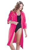 1 button hooded swimsuit cover up